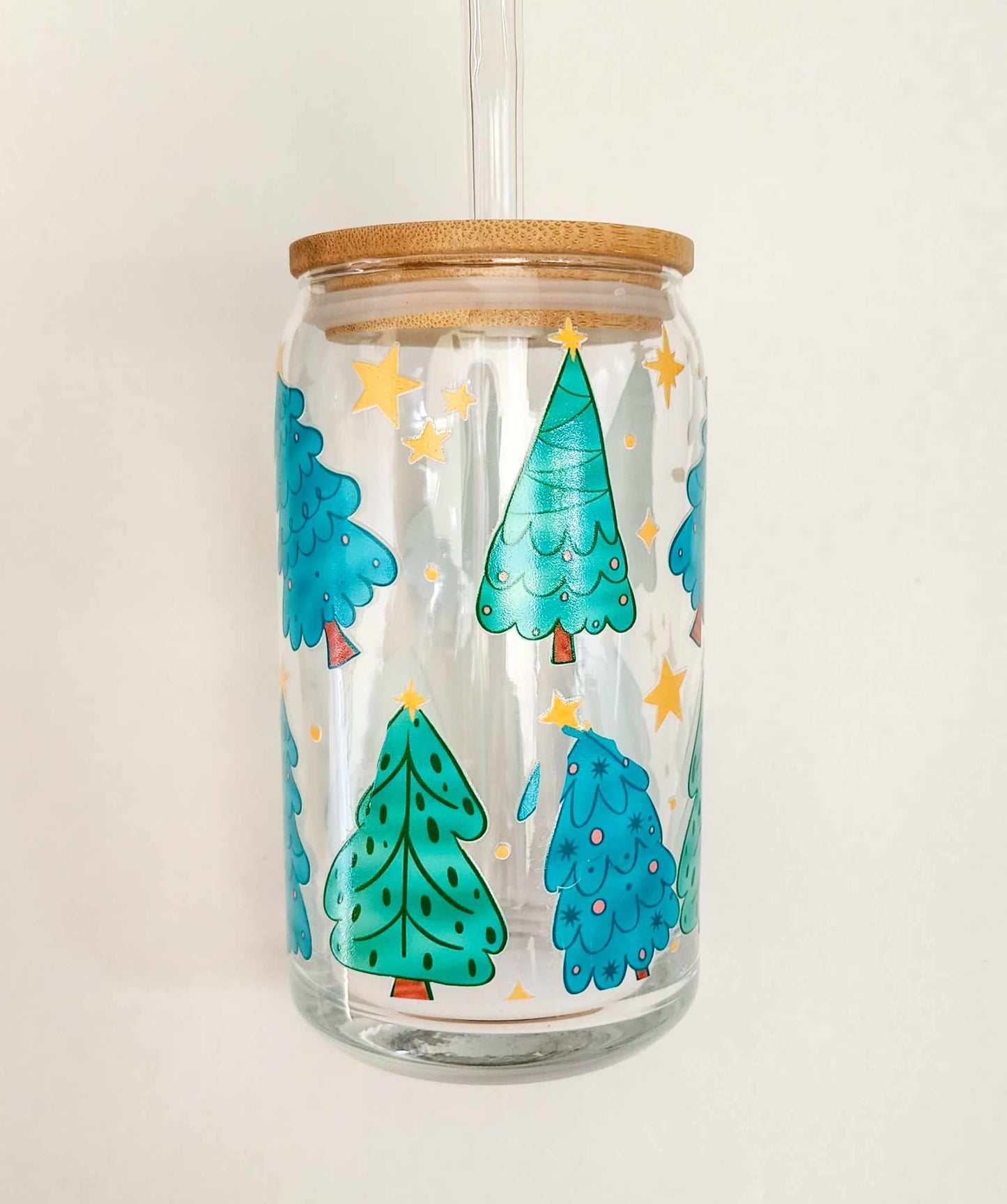 Trees and Stars 16oz Glass