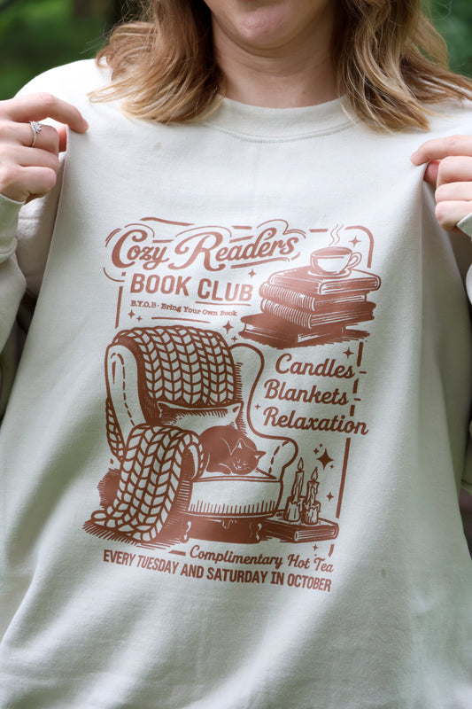 Cozy Reader Crewneck Sweater