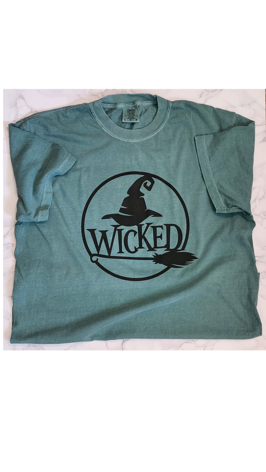 Witch Hat & Broom T shirt