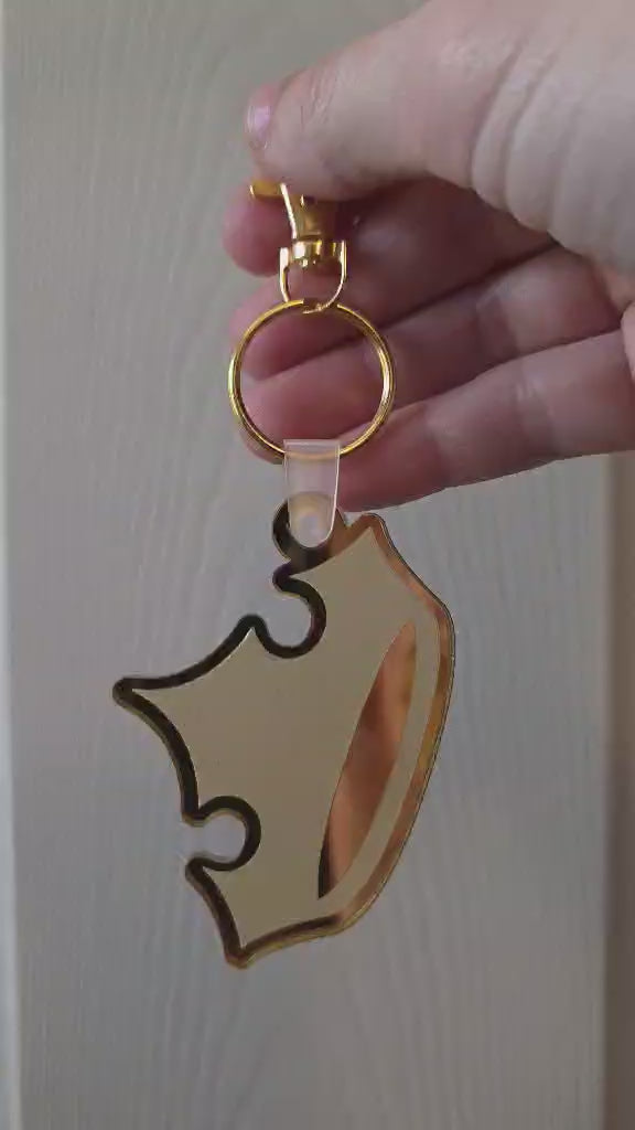 princess crown gold mirror acrylic design