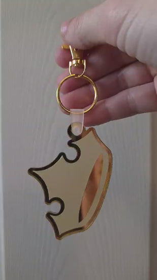 princess crown gold mirror acrylic design